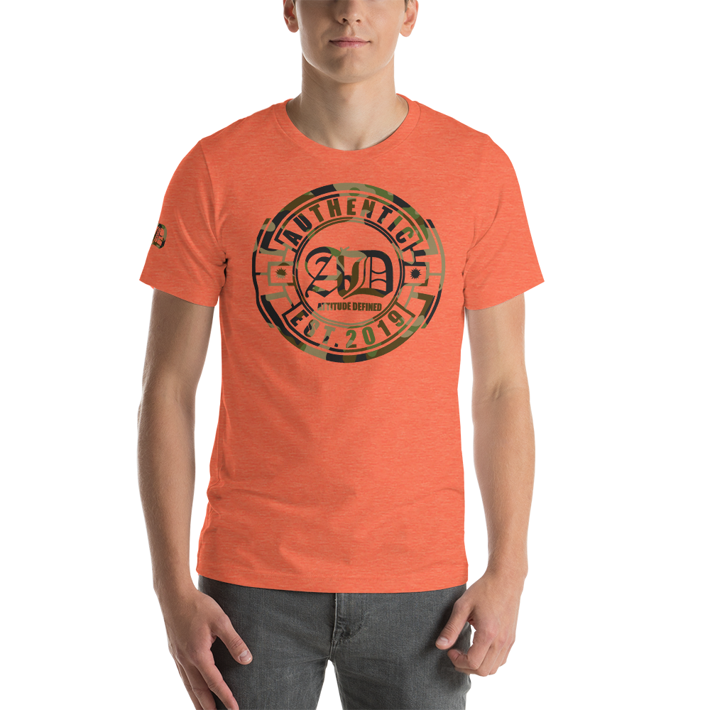 AD Mens Short Sleeve Camouflage Logo