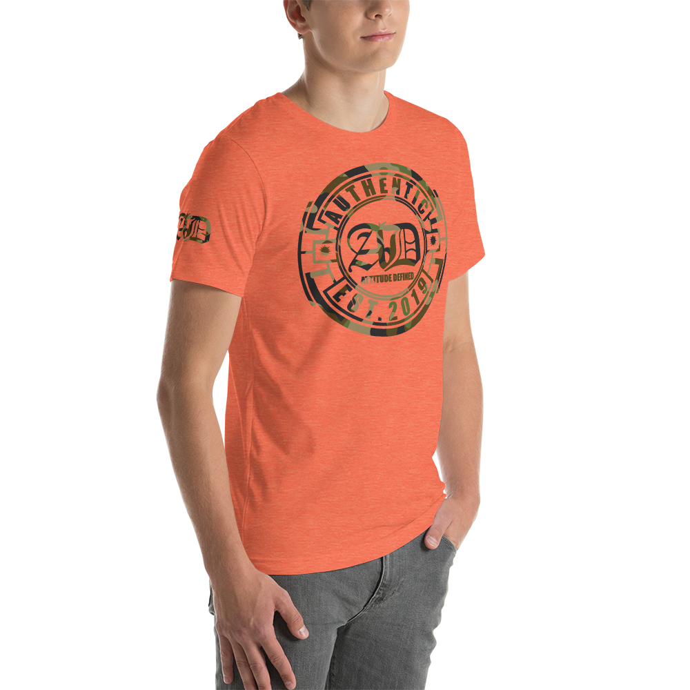 AD Mens Short Sleeve Camouflage Logo