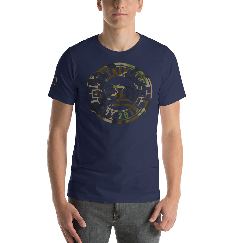 AD Mens Short Sleeve Camouflage Logo