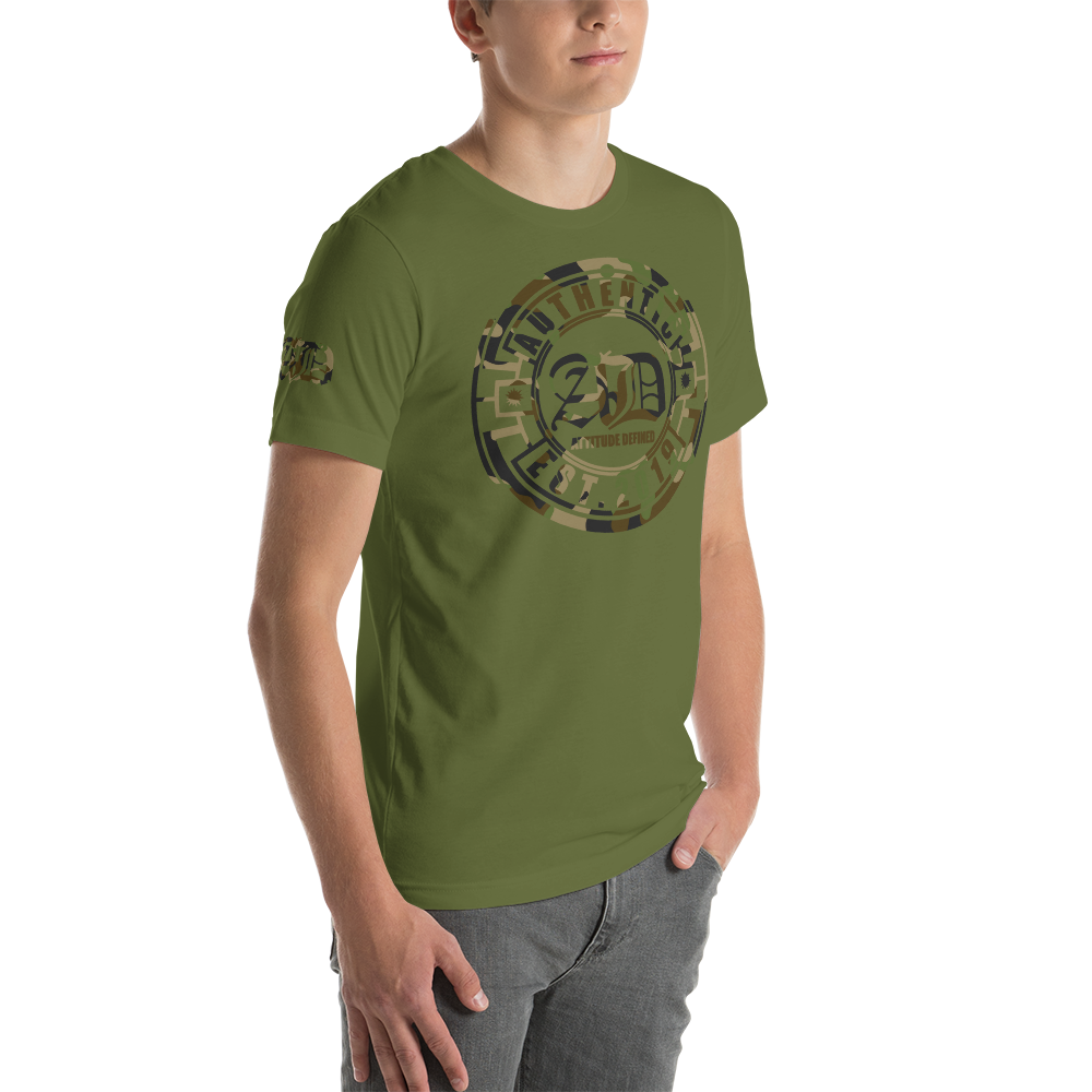 AD Mens Short Sleeve Camouflage Logo