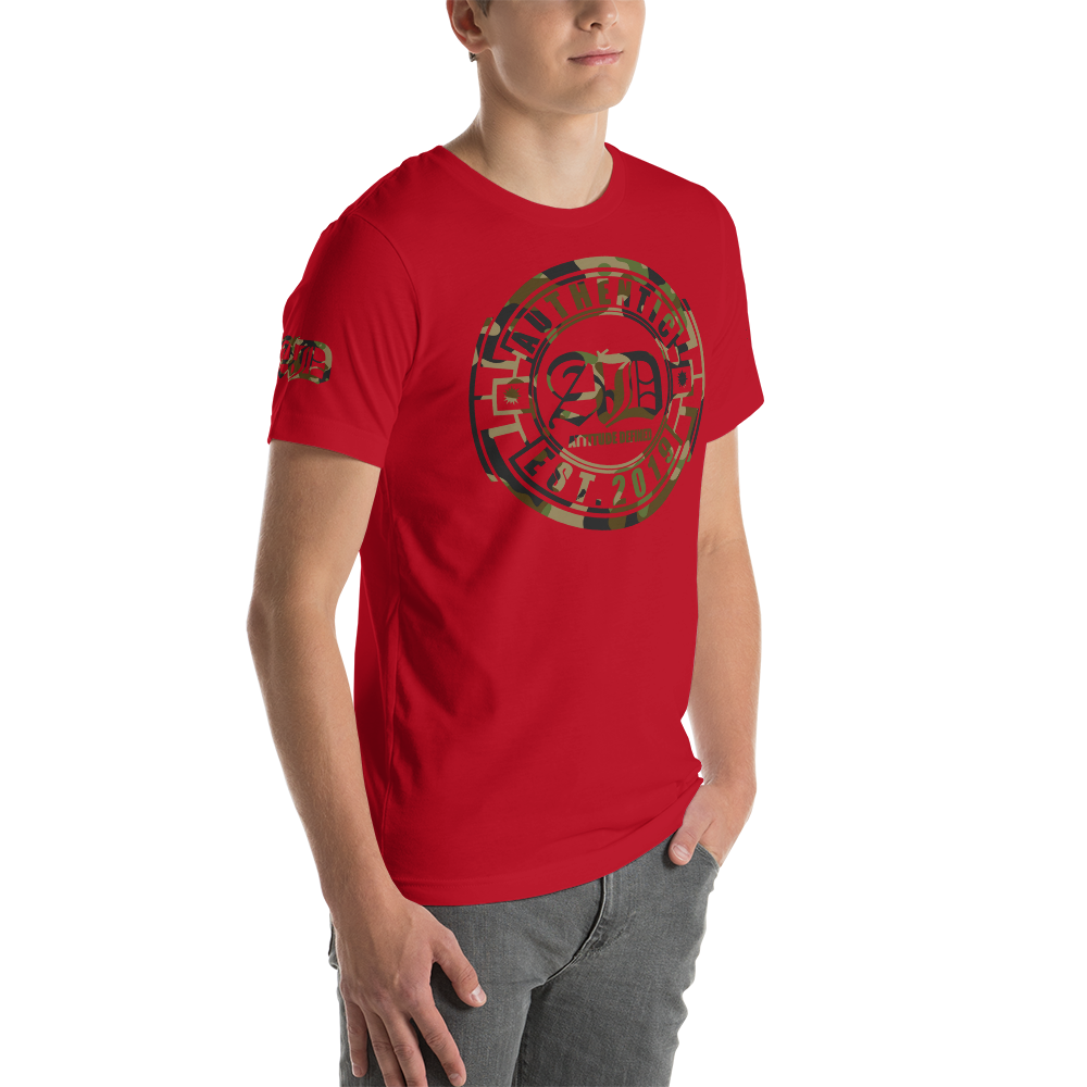 AD Mens Short Sleeve Camouflage Logo
