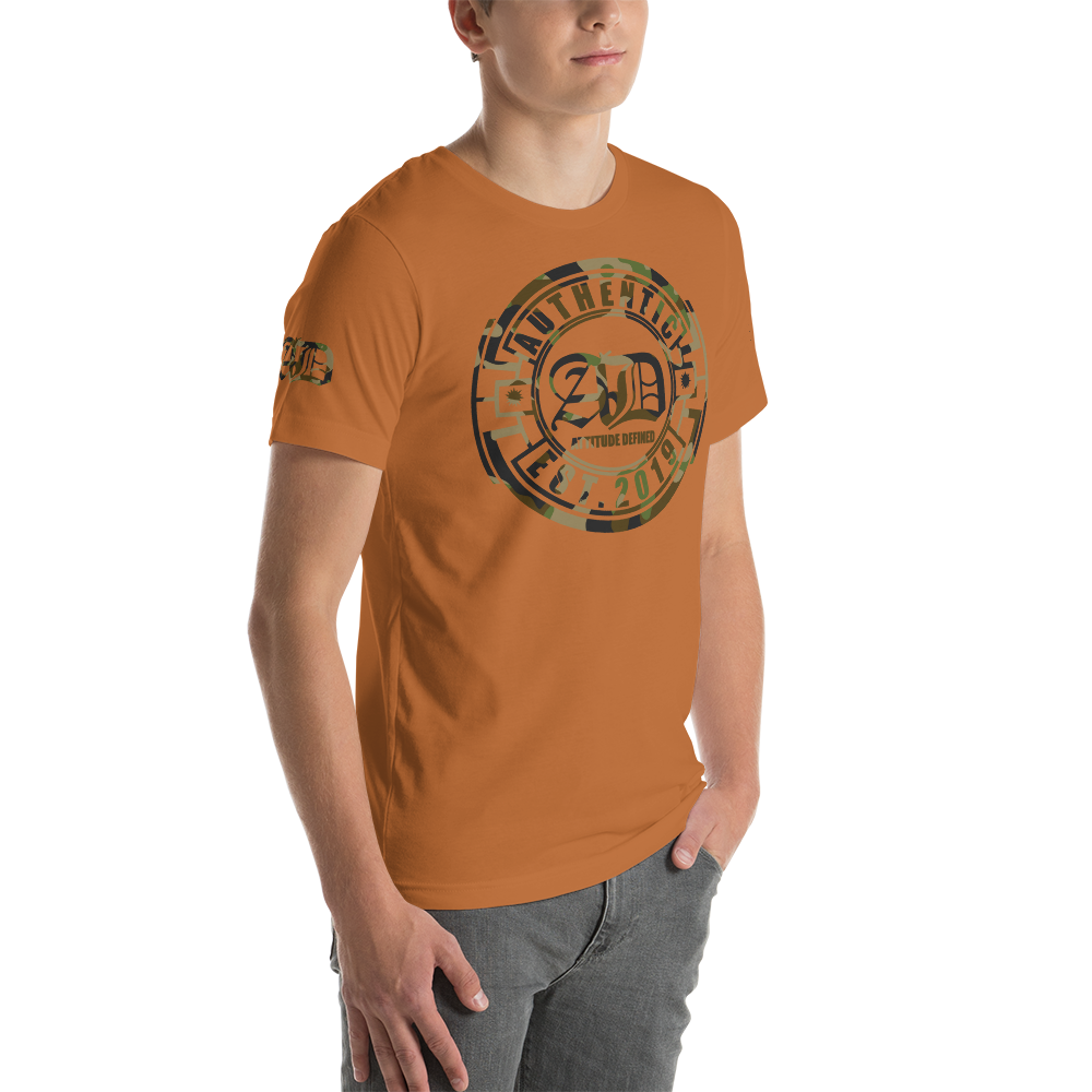 AD Mens Short Sleeve Camouflage Logo