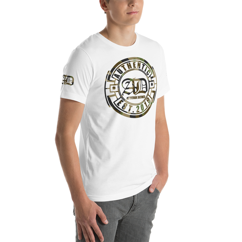 AD Mens Short Sleeve Camouflage Logo