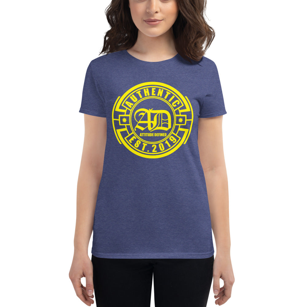 AD Womens short sleeve Yellow Logo