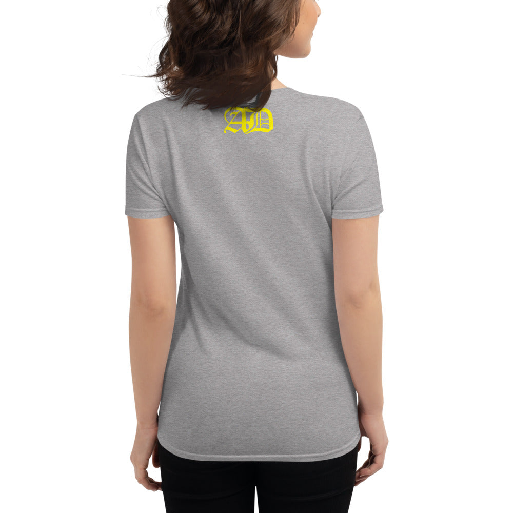 AD Womens short sleeve Yellow Logo