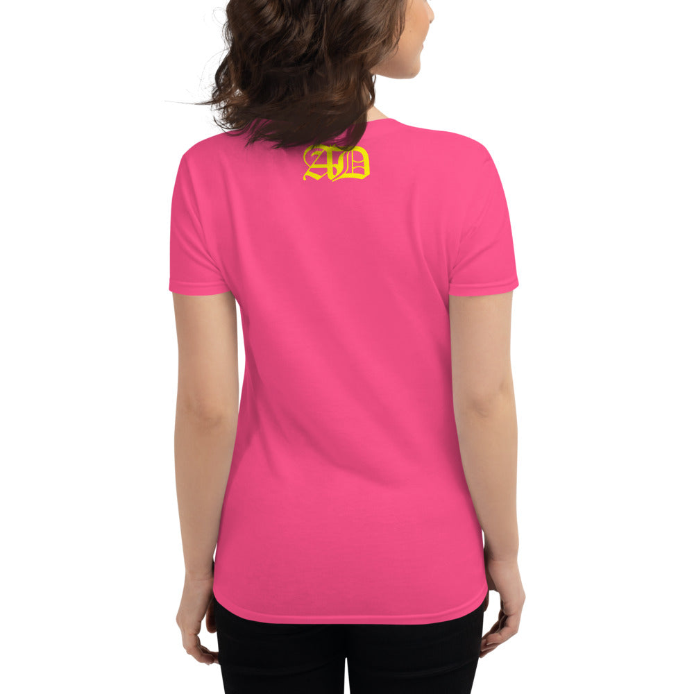 AD Womens short sleeve Yellow Logo