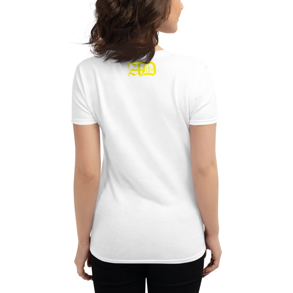 AD Womens short sleeve Yellow Logo